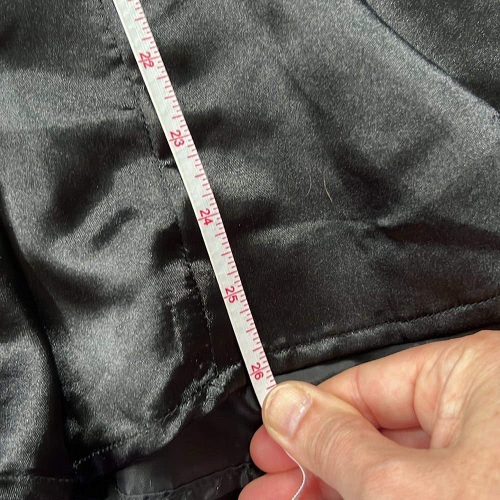 Lovely Cato Black Fancy Silky Flowy A Line Skirt Medium - Picture 9 of 9